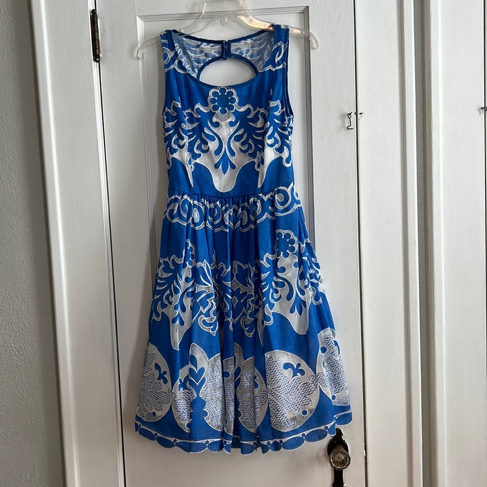 Anthropologie Azure Lace Dress, Plenty by Tracy Reese